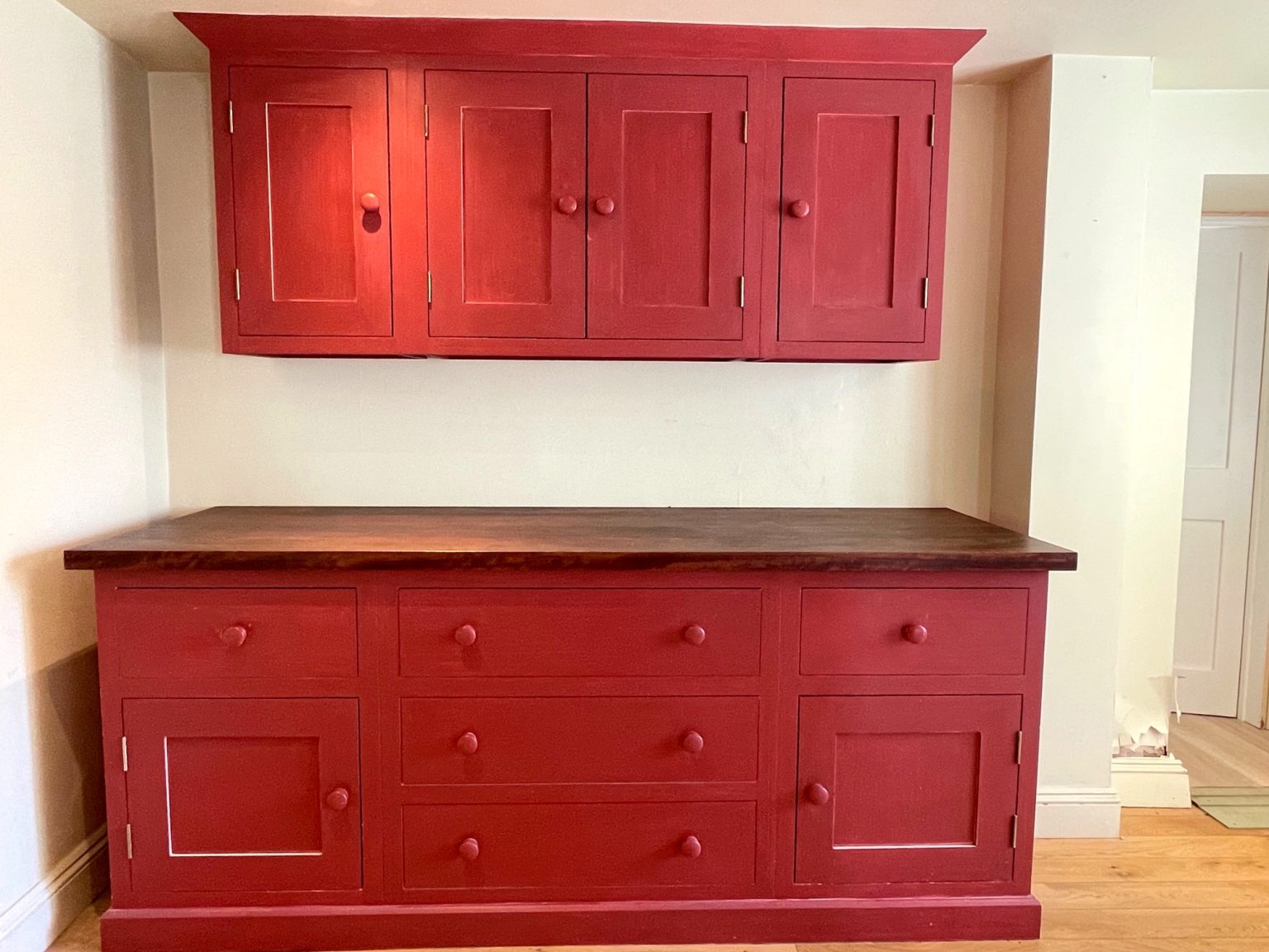 Painted Kitchen with Island and Worktops and Utility Room Used The