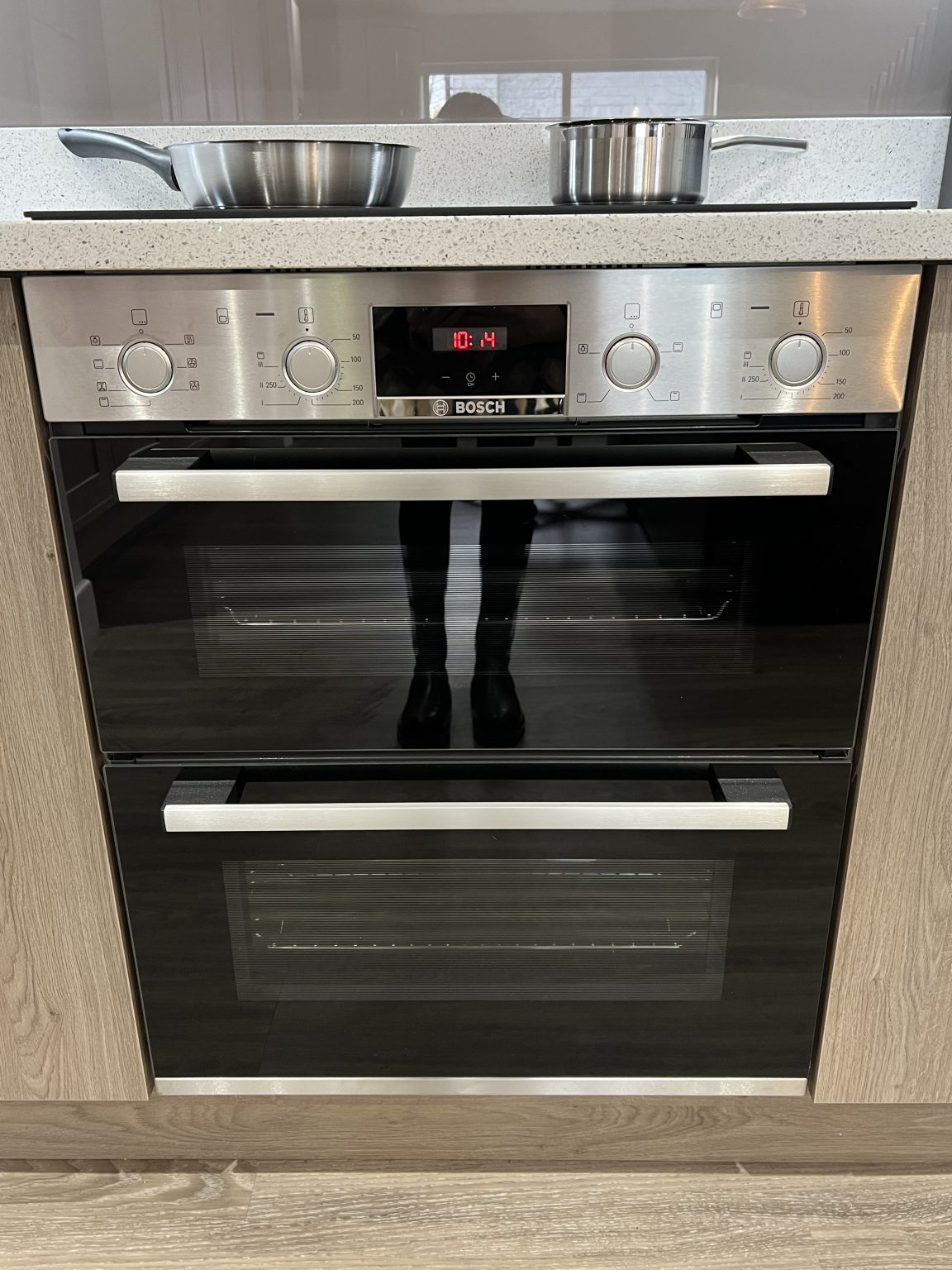 Ex Display Truffle Brown Denver Oak Kitchen with Silestone Worktops and
