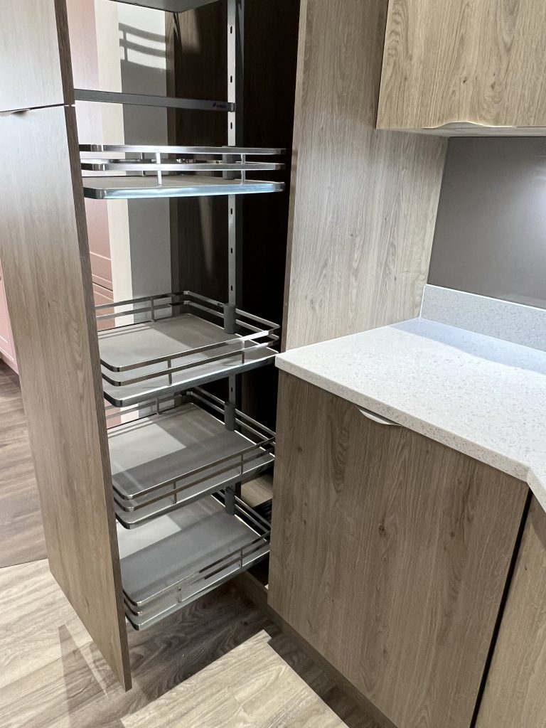 Ex Display Truffle Brown Denver Oak Kitchen with Silestone Worktops and