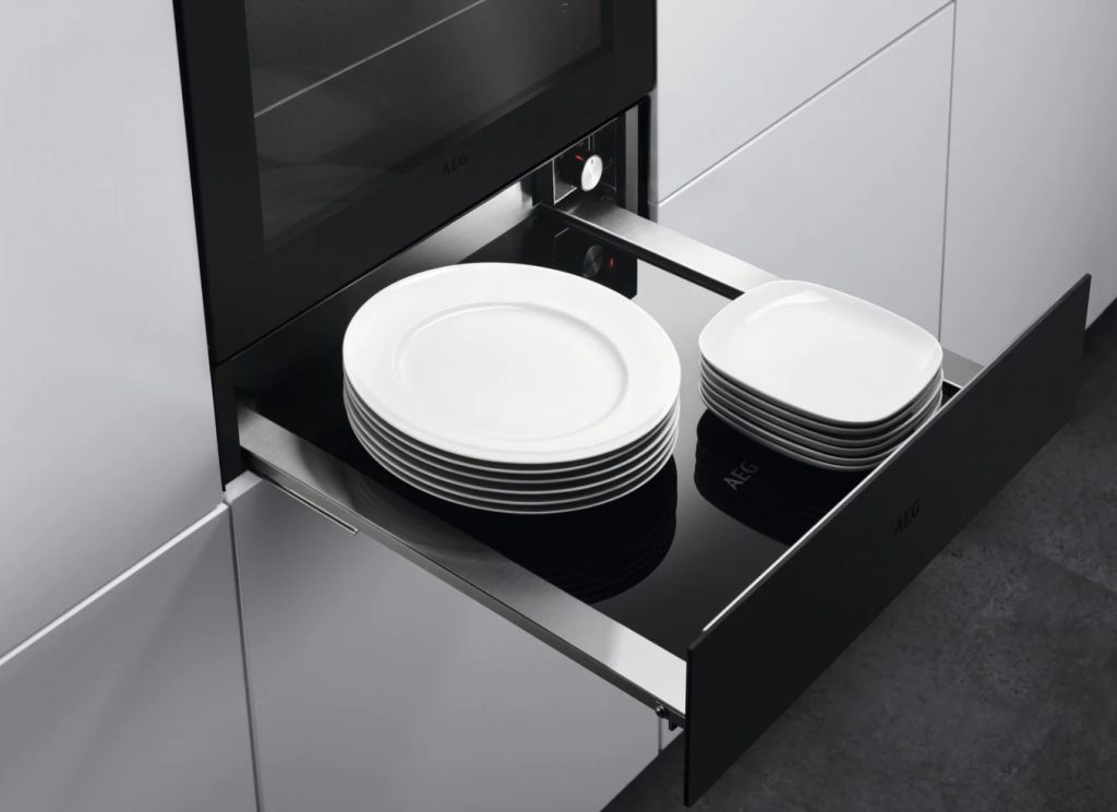 Brand New Integrated AEG Matt Black Warming Drawer The Used Kitchen