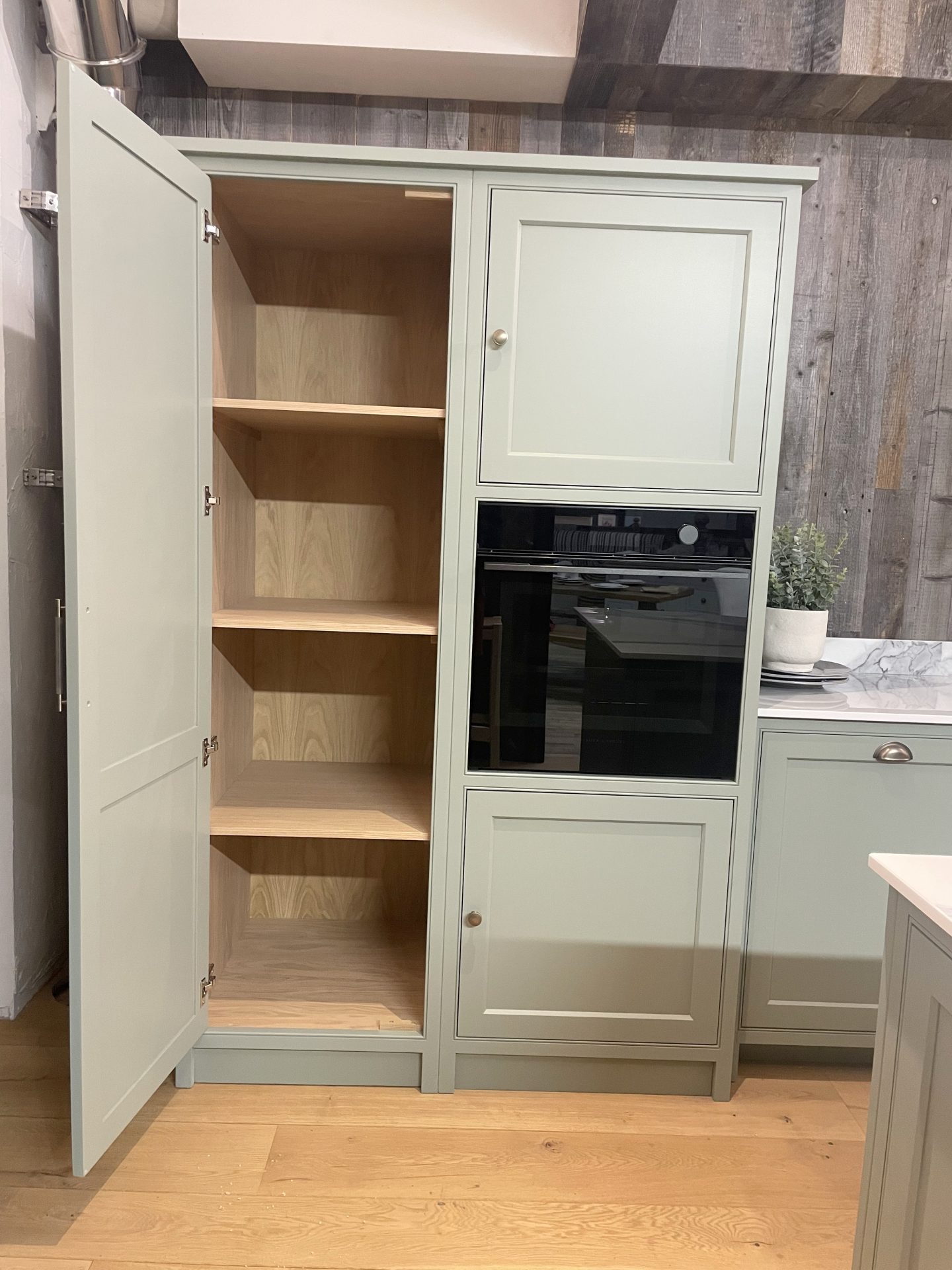 Ex Display Bespoke Painted Kitchen With Island, Worktops and Appliances