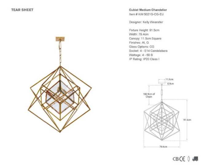 2 x Cubist Pendant Lights - The Used Kitchen Company