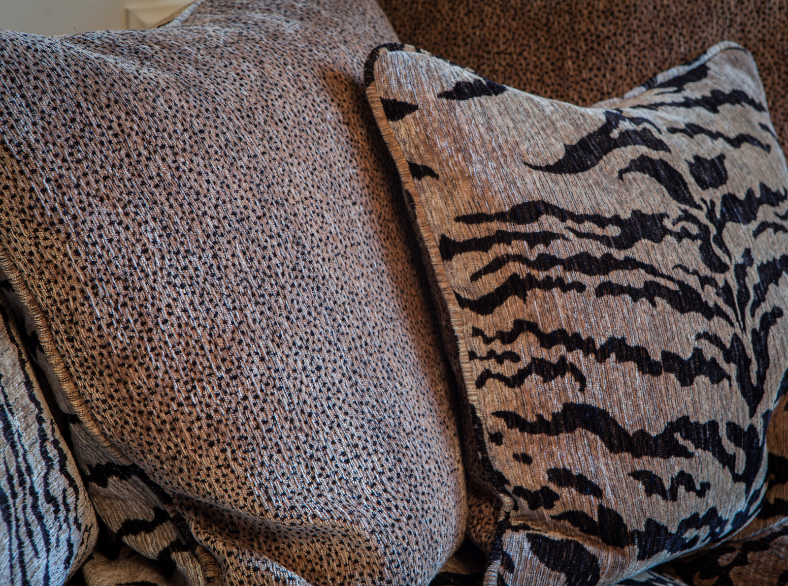 Duresta Wolfgang Animal Print Sofa with Matching Scatter Cushions The