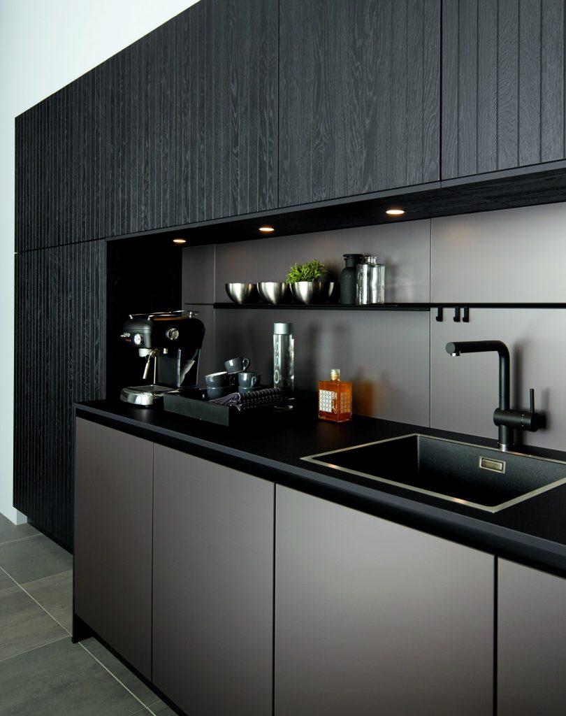 Ex Display Platinum Grey and Sepia Oak ProLine Pronorm Kitchen